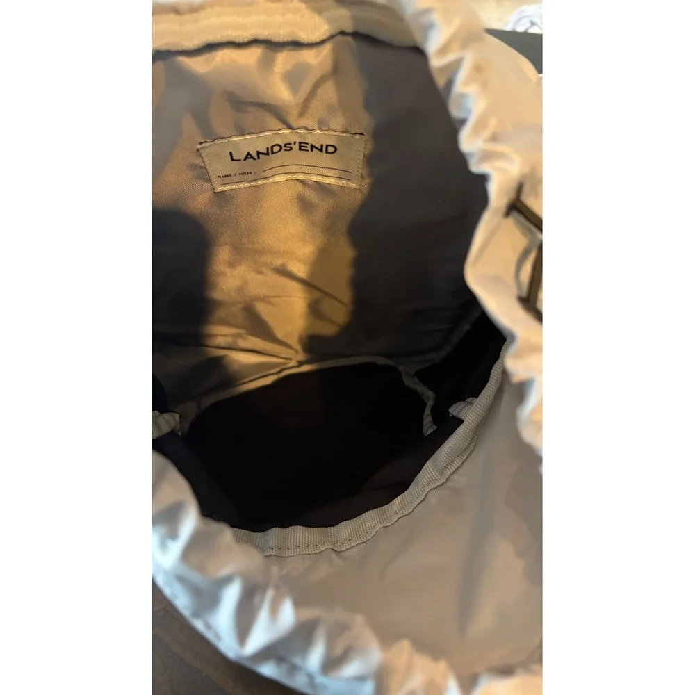 Lands' End Penguin Backpack Kids Small Black Excellent Faux Fur Animal Bag